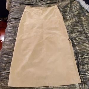 Beautiful tan suede August Silk skirt size 8